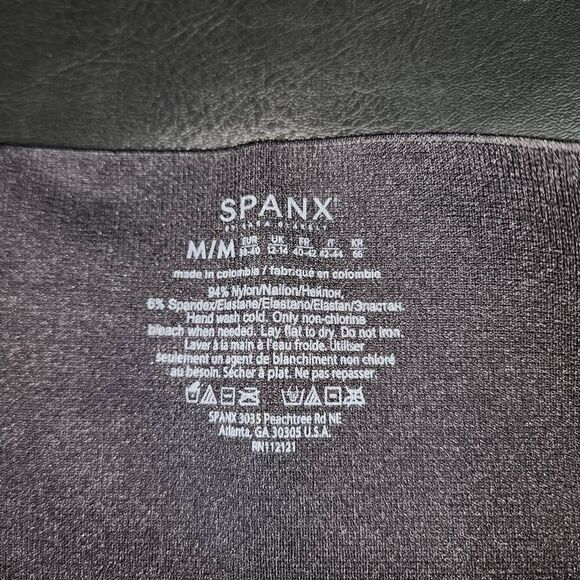 Spanx Womens Black Look At Me Now Leggings Medium - Picture 3 of 3